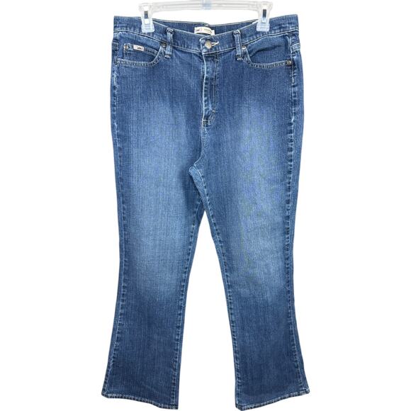 Lee Relaxed Bootcut At The Waist Jeans Women's 14 Medium Wash Casual Stretch - Picture 1 of 14